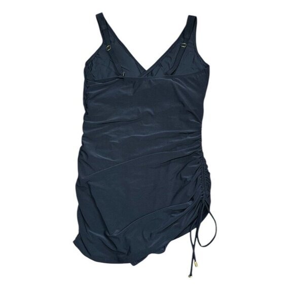 Beyond Control Sz 14 Swimsuit Tummy Control V-neck Black Swim Dress New NWT - Picture 7 of 8